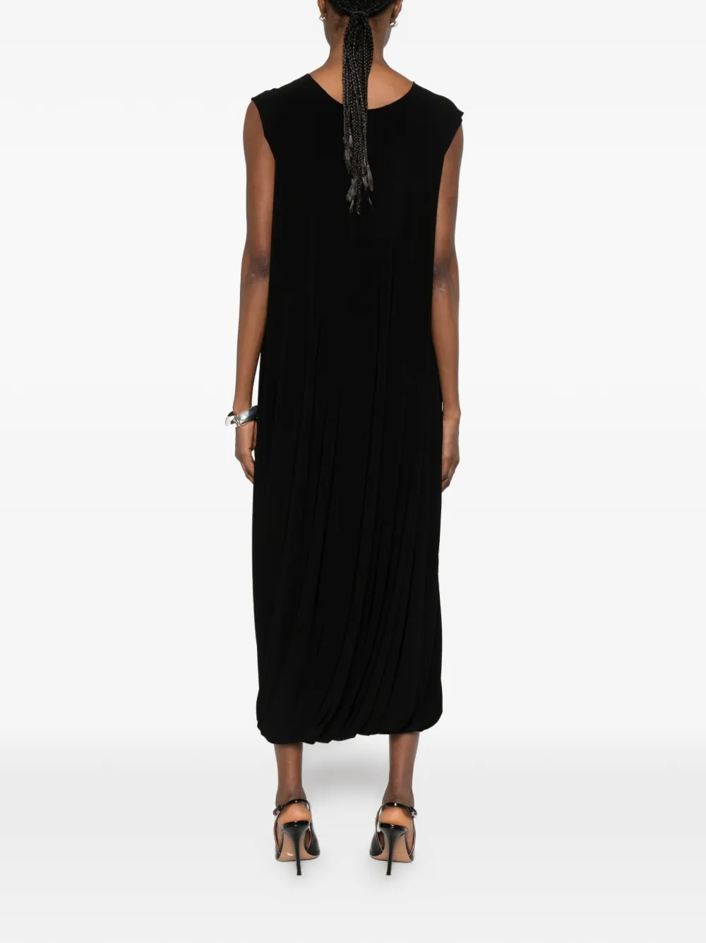 Norma Kamali Mouwloze midi-jurk Zwart