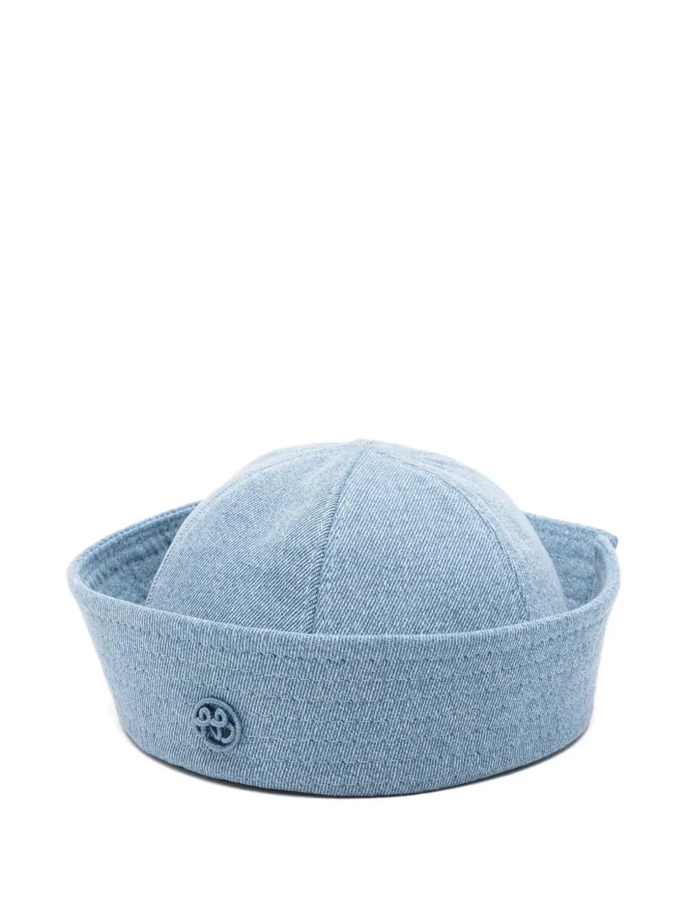Ruslan Baginskiy RB logo-embroidered denim sailor hat - Blu