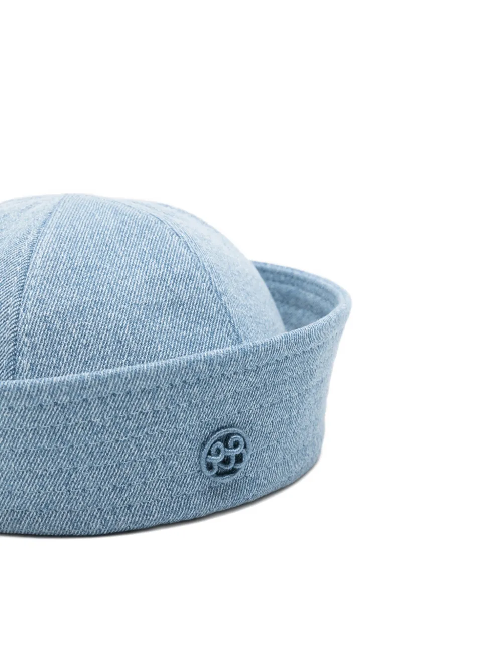 Ruslan Baginskiy RB denim vissershoed met geborduurd logo Blauw