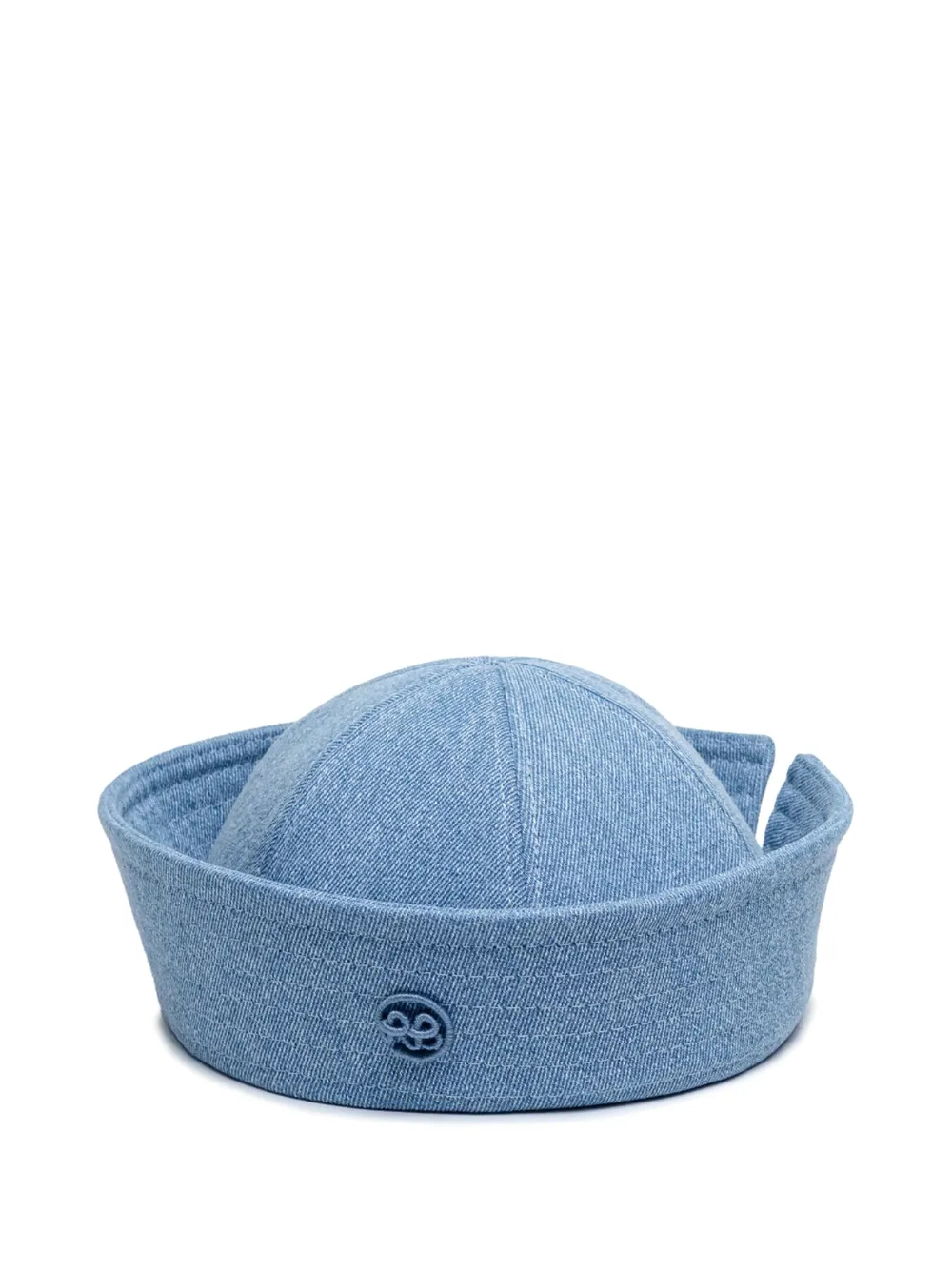 Ruslan Baginskiy RB logo-embroidered denim sailor hat - Blu