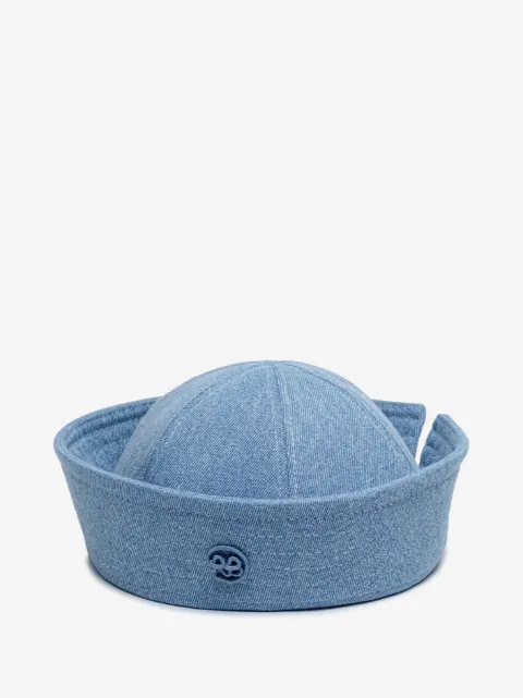 Ruslan Baginskiy RB logo-embroidered denim sailor hat