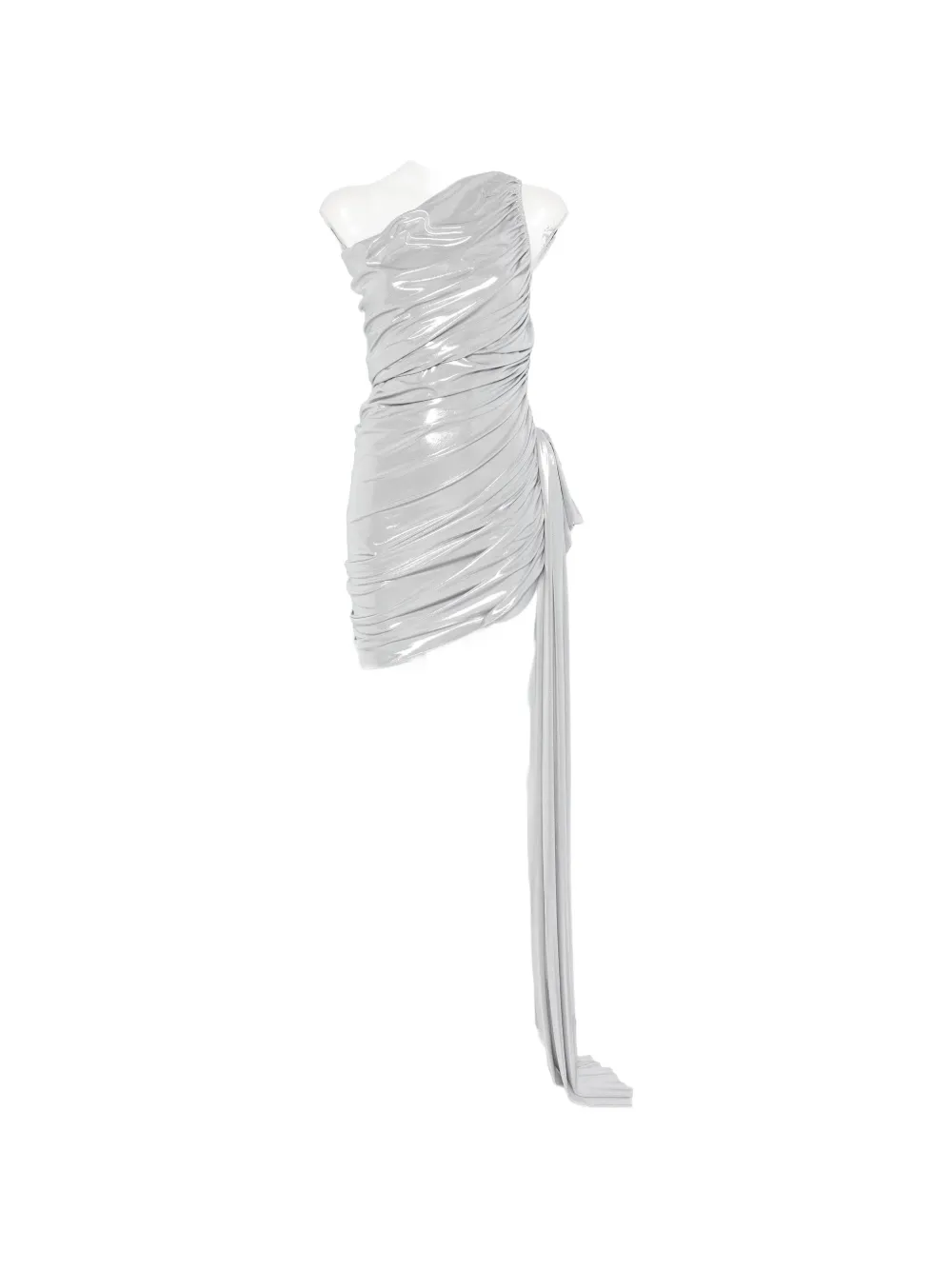 Norma Kamali Diana one-shoulder draped dress - Argento