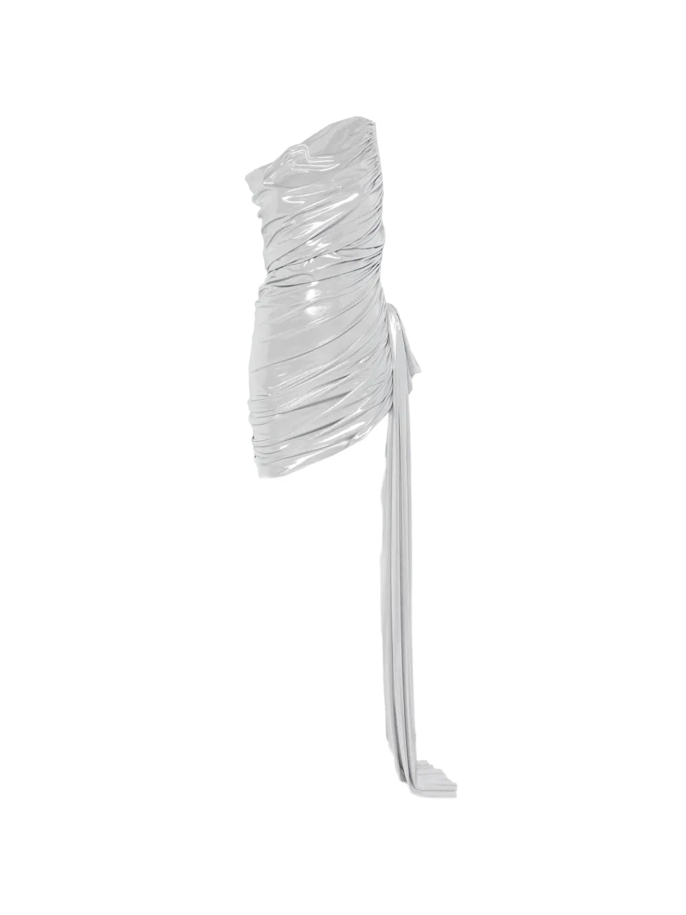 Norma Kamali Diana one-shoulder draped dress - Silber