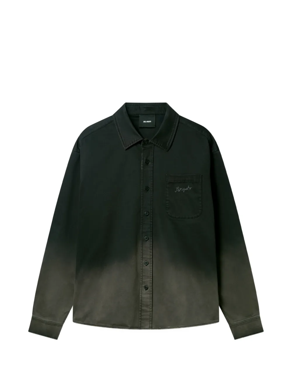 Axel Arigato Cal button embroidered shirt – Black