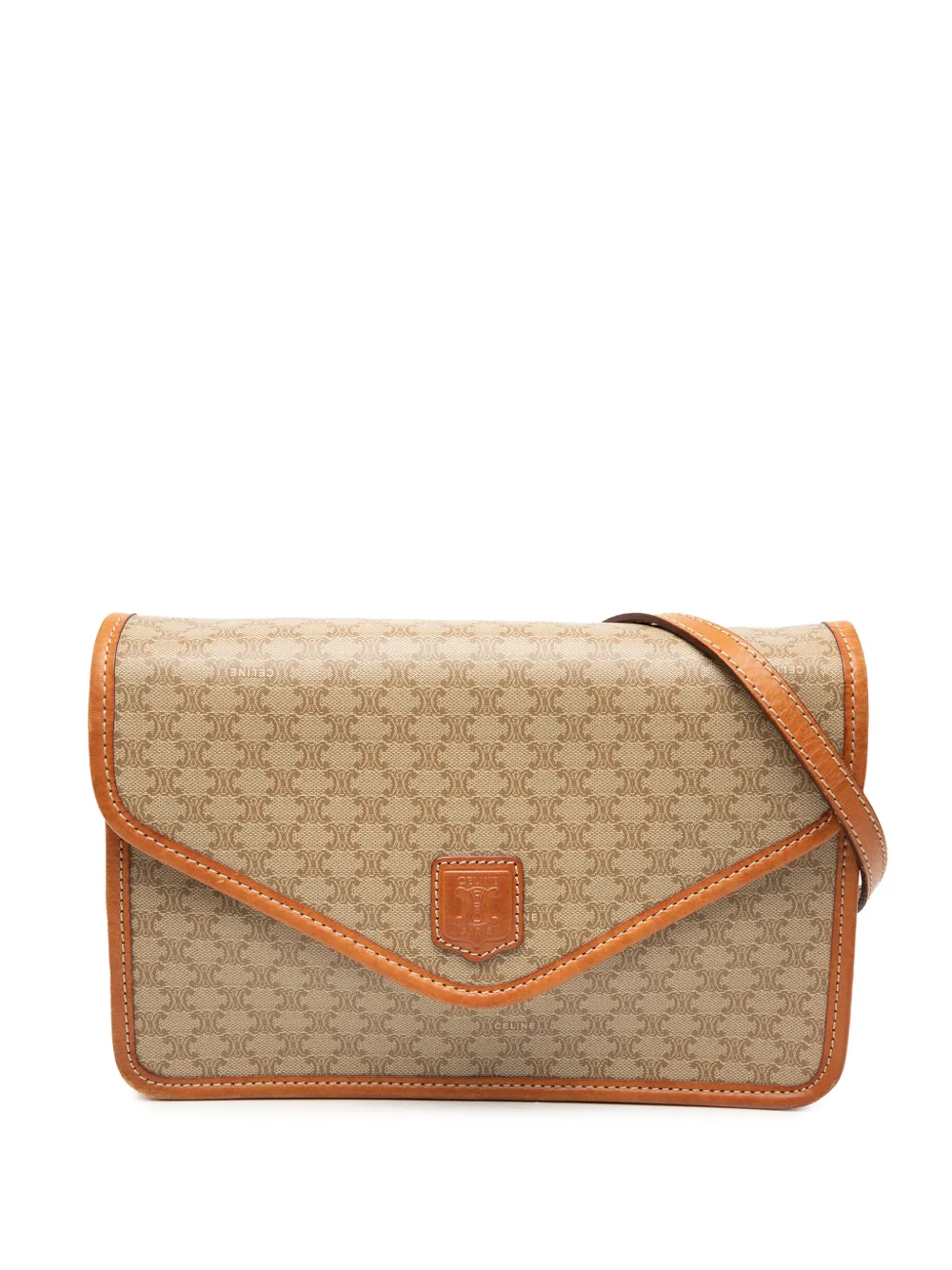 Celine Pre-Owned 1991 Macadam Coated Canvas crossbody bag - Marrone