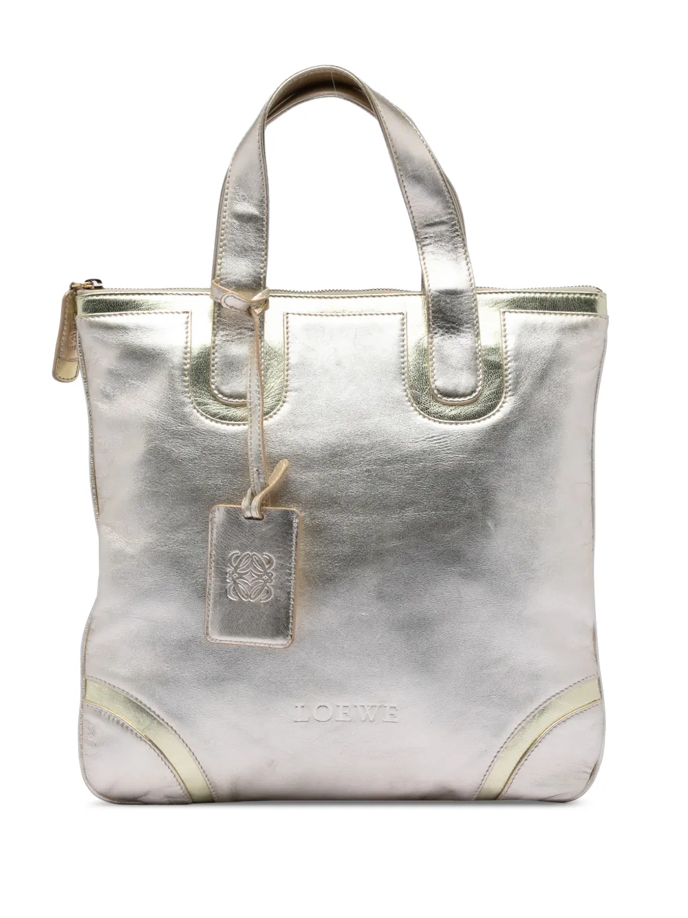 Loewe Pre-Owned 2007 Metallic Leather tote bag - Argento
