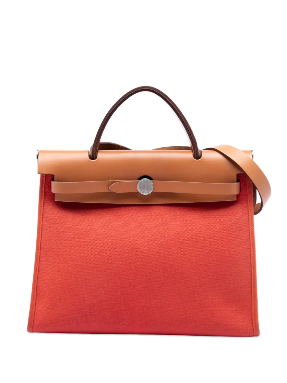 Hermès Pre-Owned 2018 Toile Herbag Zip 31 satchel - Arancione