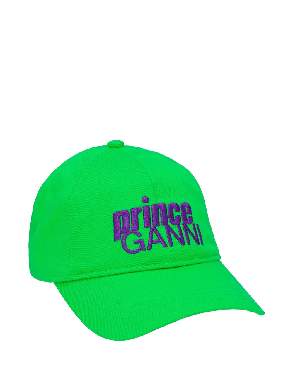 GANNI x Prince logo-embroidered baseball cap - Verde