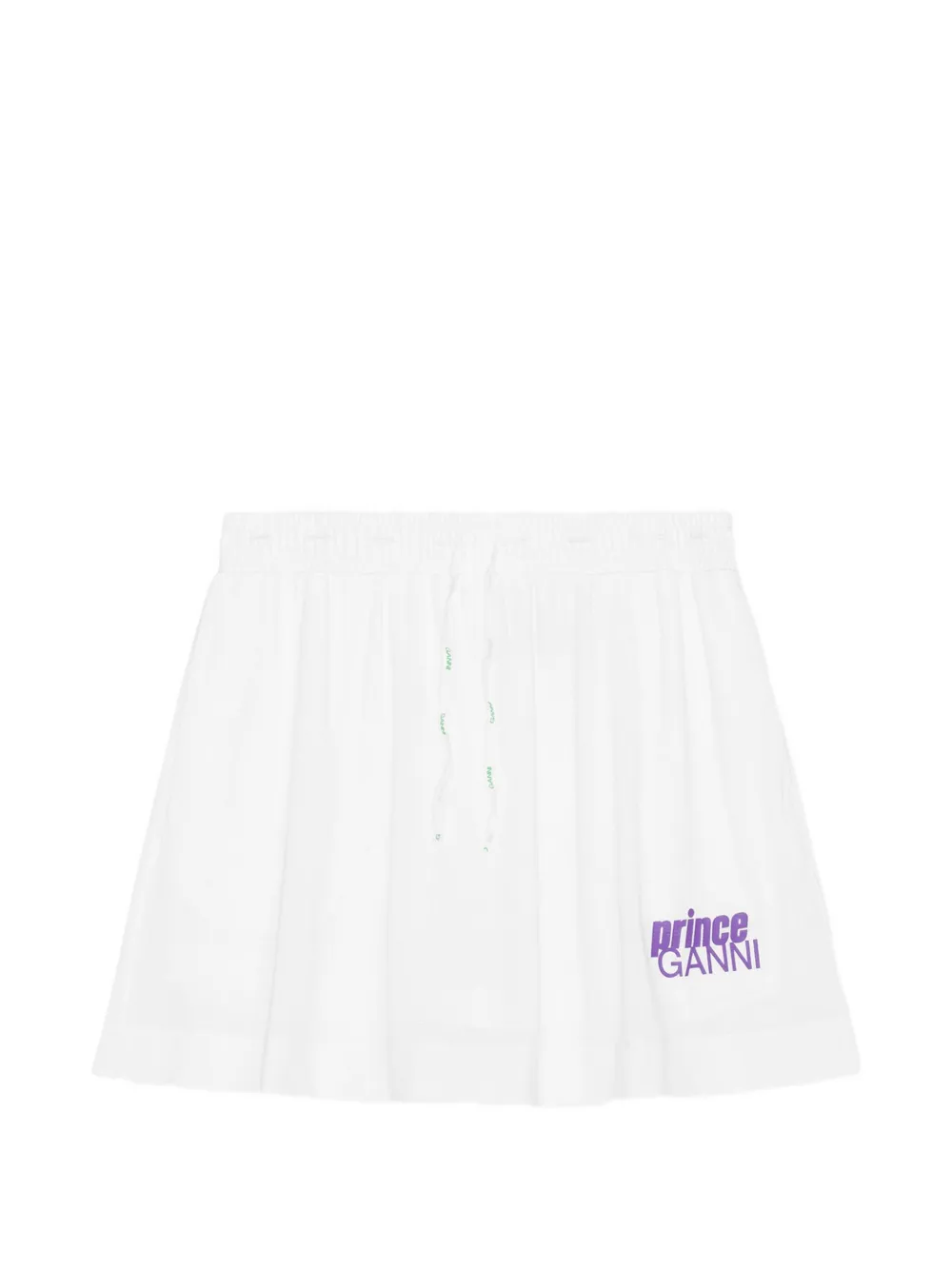 GANNI x Prince active mesh mini skirt - Bianco
