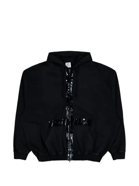 VETEMENTS taped zip-up hoodie