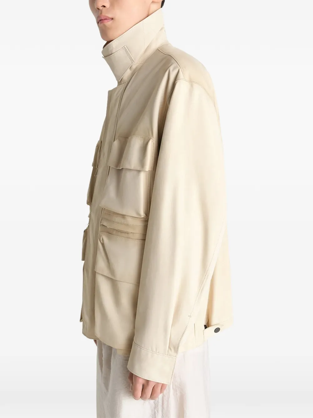 LEMAIRE Reporter jack met meerdere zakken Beige