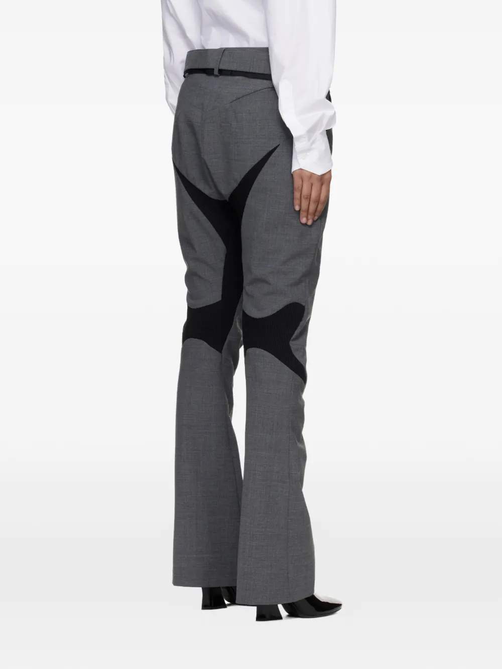 Ottolinger Broek met ceintuur en vlakken Grijs