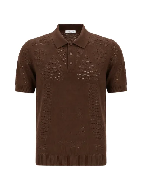 Roberto Collina perforated-knit polo shirt
