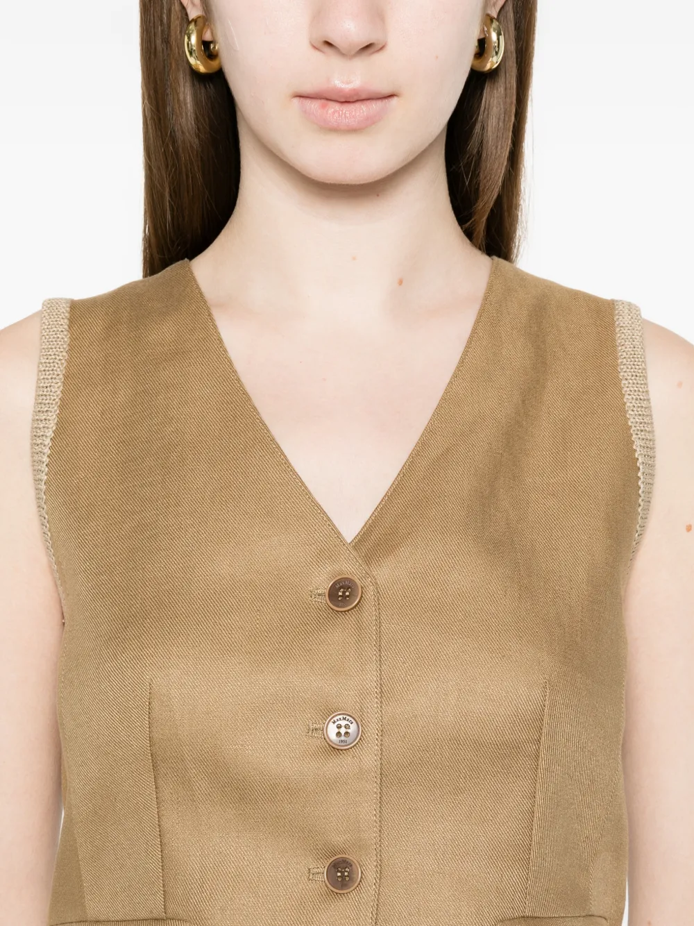 Max Mara Kabelgebreid gilet Bruin