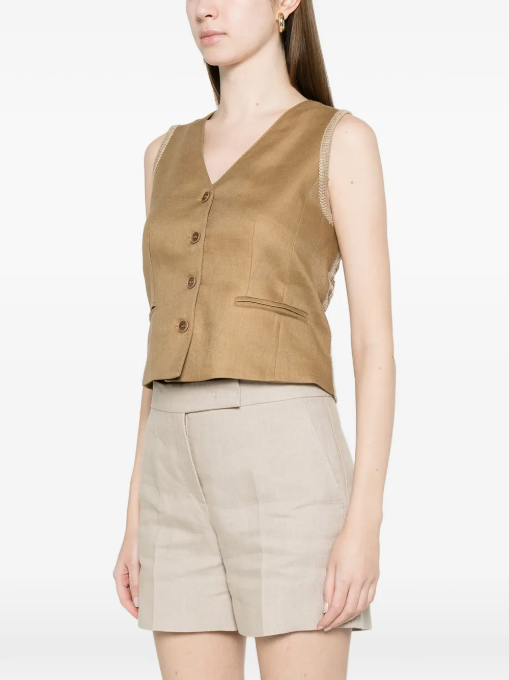 Max Mara Kabelgebreid gilet Bruin