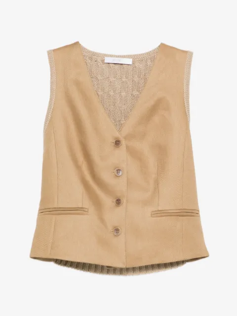 Max Mara chaleco en tejido de ochos