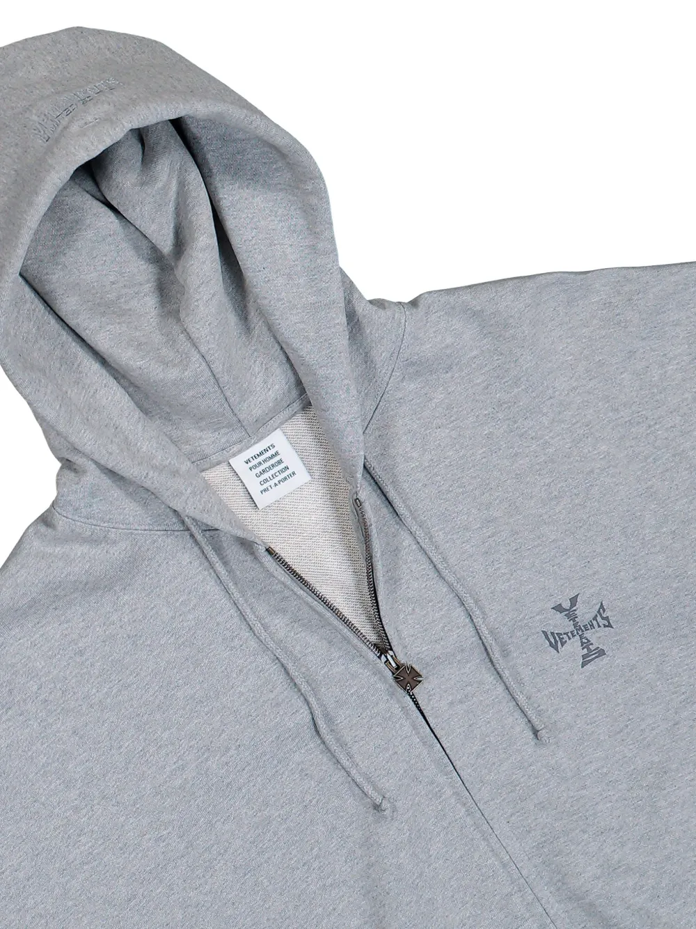 VETEMENTS Hoodie met rits Grijs
