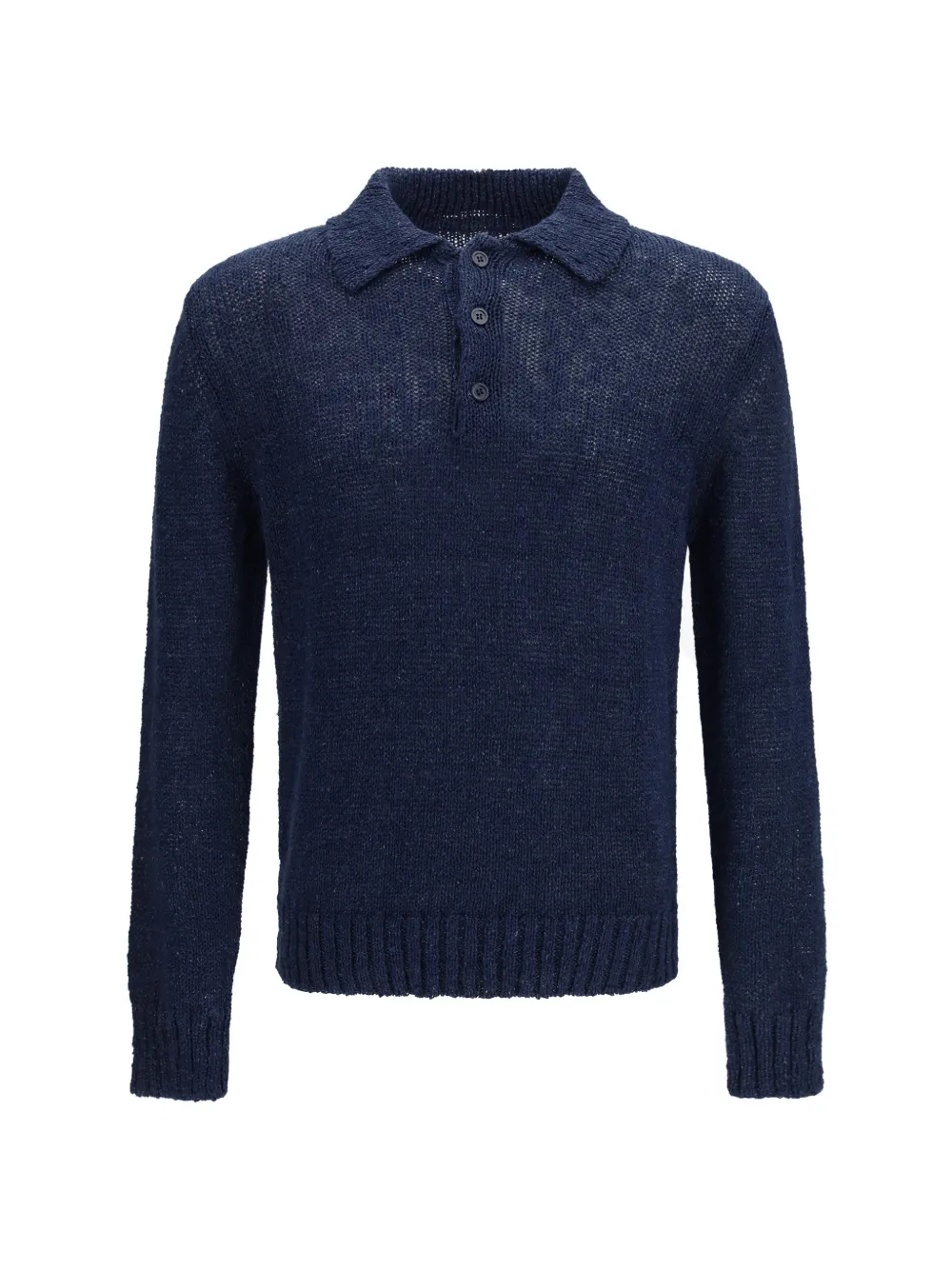 Sunflower linen polo top - Blu