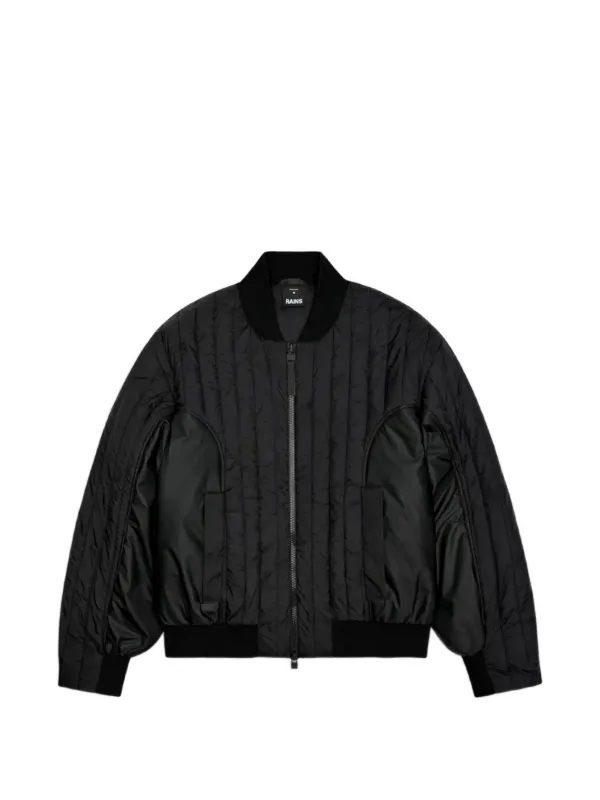Rains キルティング ボンバージャケット | ブラック | FARFETCH JP