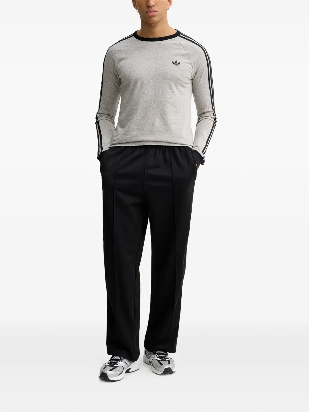  Adidas Logo-embroidered Track Pants - Noir 
