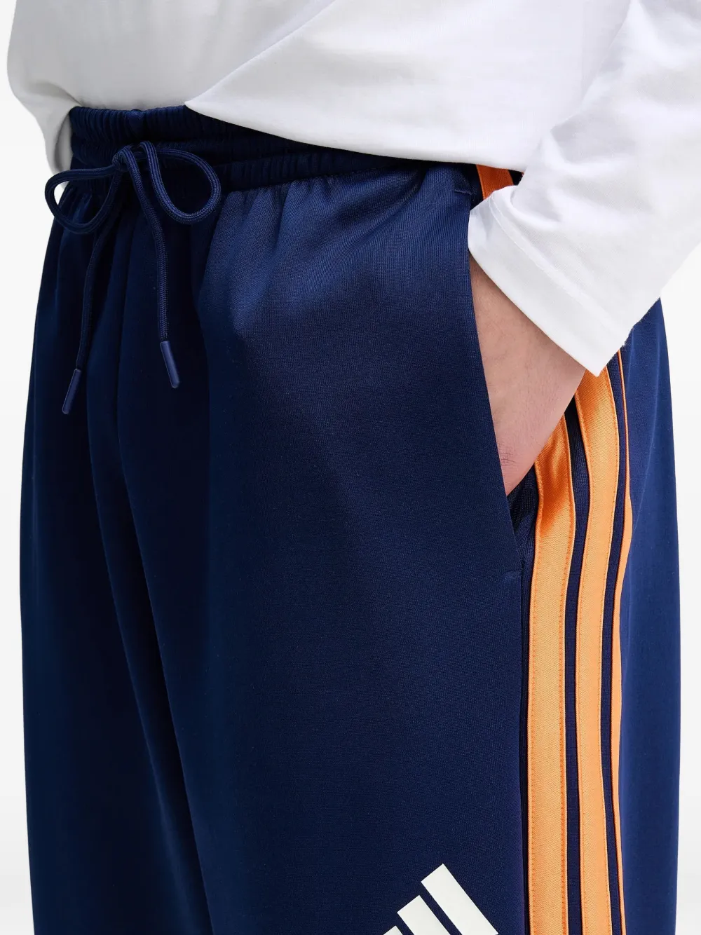 adidas Stadium logo-print side-stripe track pants Blauw