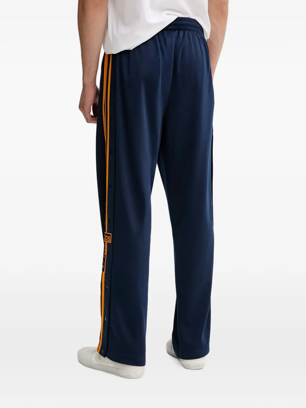 adidas Broek met zijstreep en drukknopen Blauw