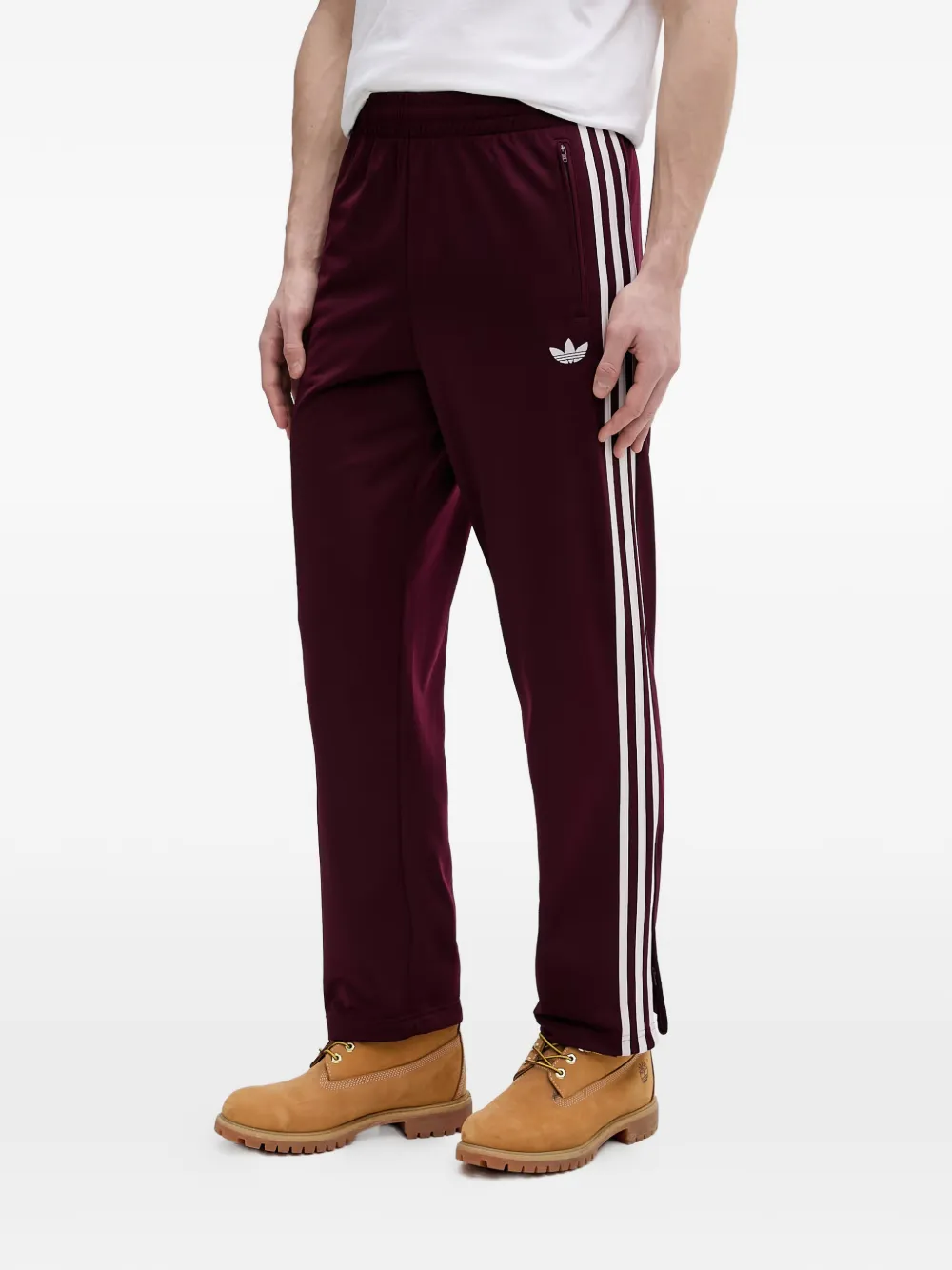 adidas Firebird logo-embroidered side-stripe track pants - Rosso