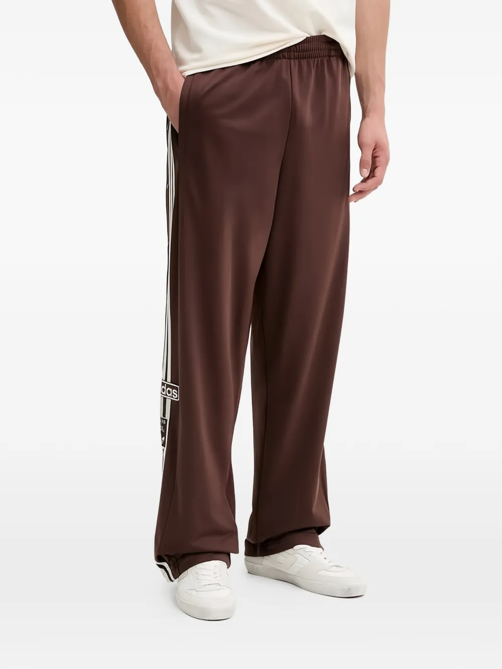adidas Adibreak side-stripe button track pants - Marrone