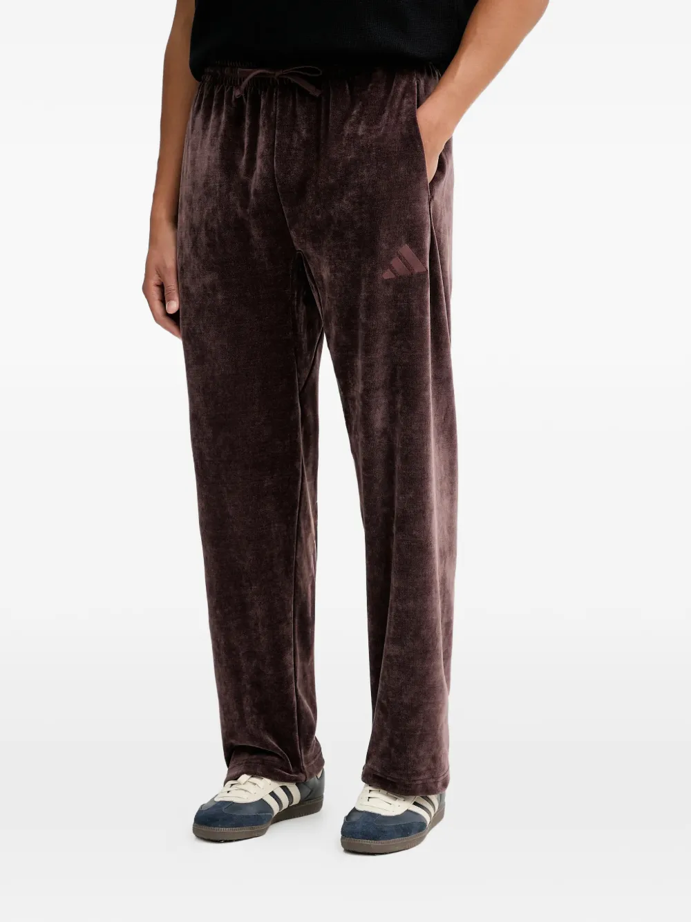 adidas All Szn Luxe logo-embroidered track pants - Marrone