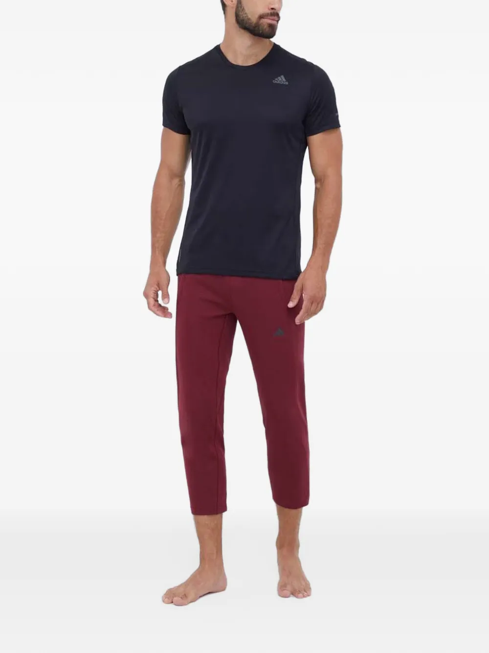 adidas Broek met logoprint Rood