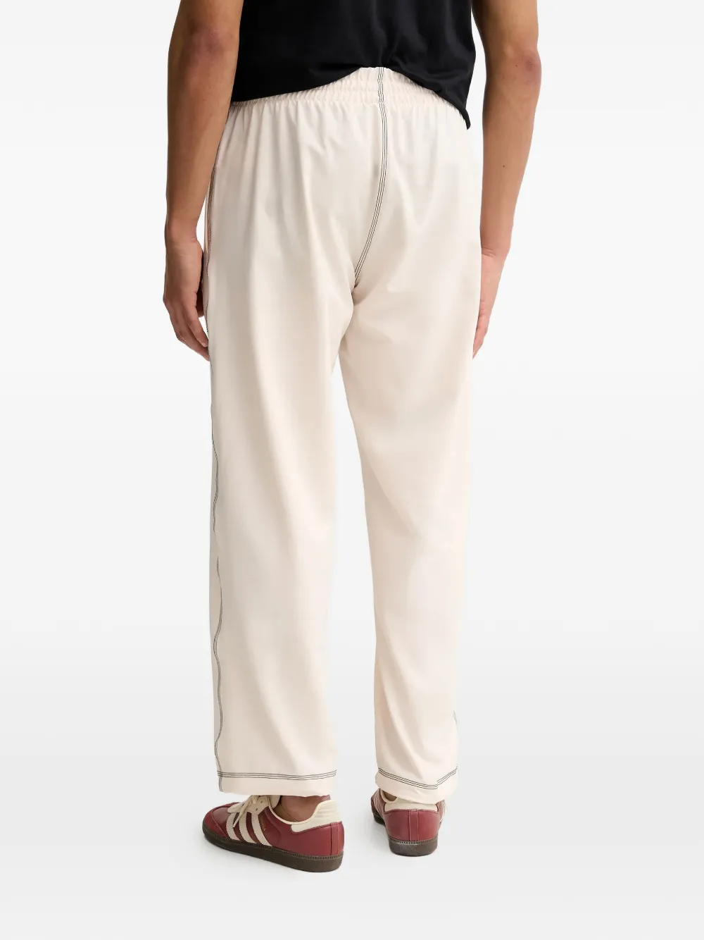 adidas logo-embroidered track pants Beige