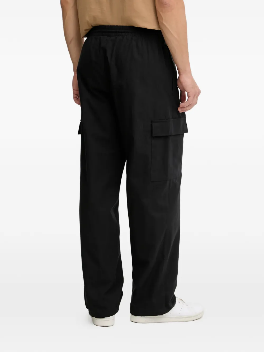 adidas logo-embroidered ripstop cargo pants Zwart