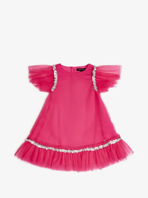 BCBG KIDS vestido bordado con lentejuelas