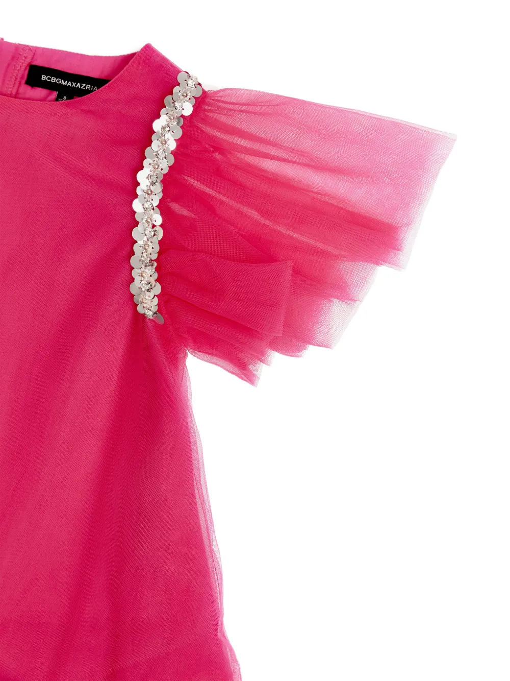 BCBG KIDS Jurk verfraaid met pailletten en ruches Roze