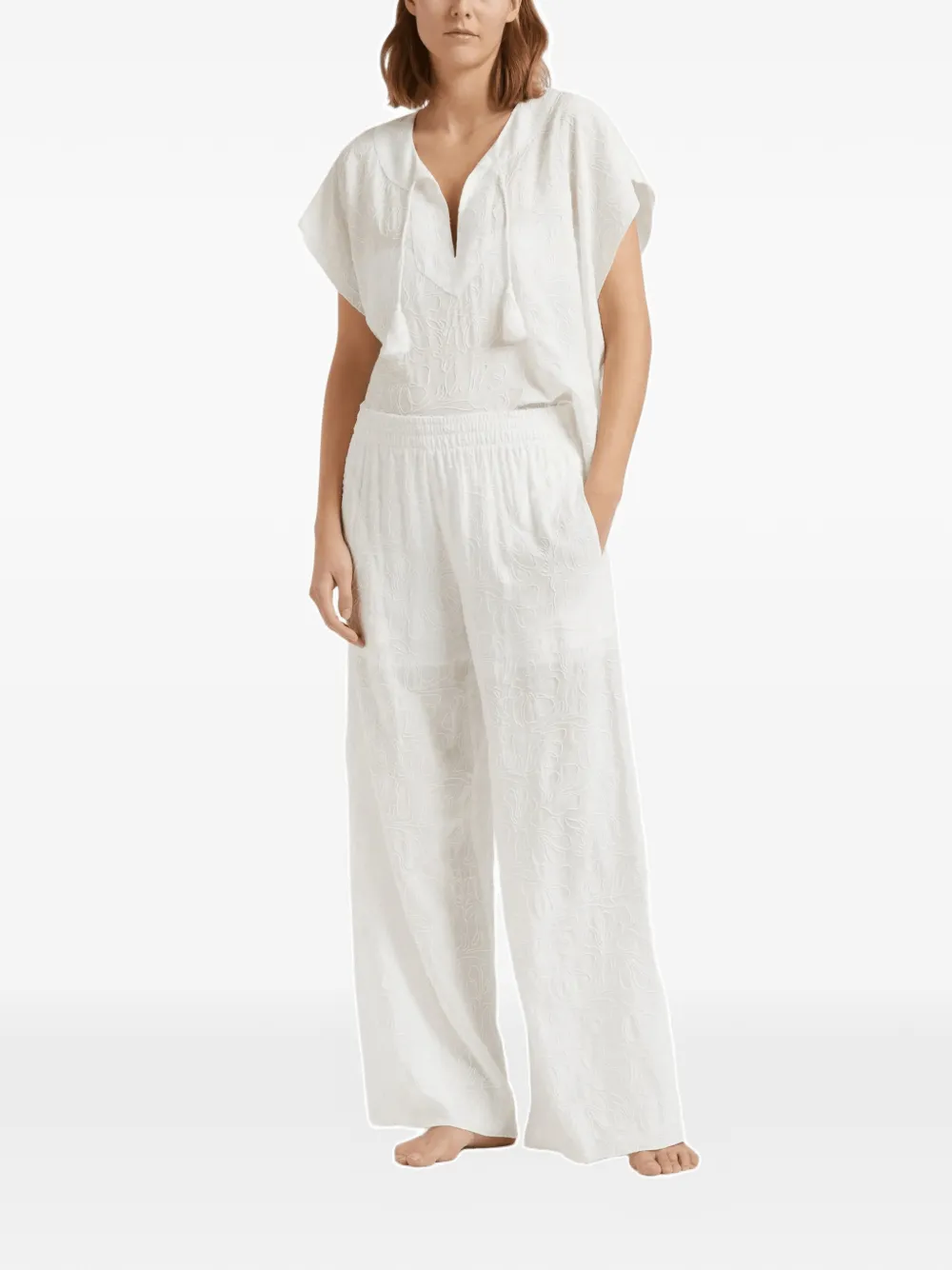 Vilebrequin Elastic-waistband Trousers - White 