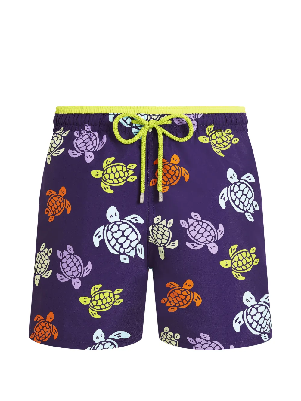 Vilebrequin turtle-print drawstring swim trunks - Viola