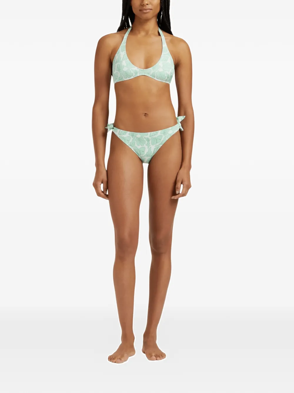 Vilebrequin Bikinitop met bladerprint - Wit