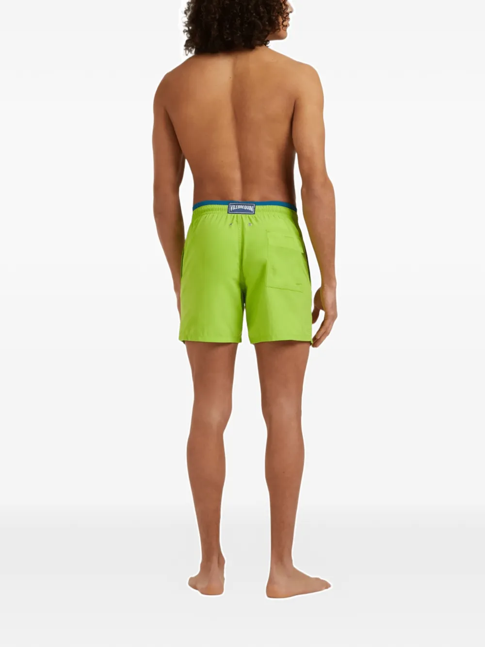 Drawstring Embroidered-Logo Swim Shorts