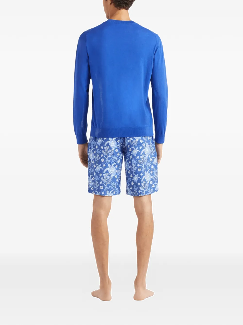Logo-Jacquard Cotton Sweater