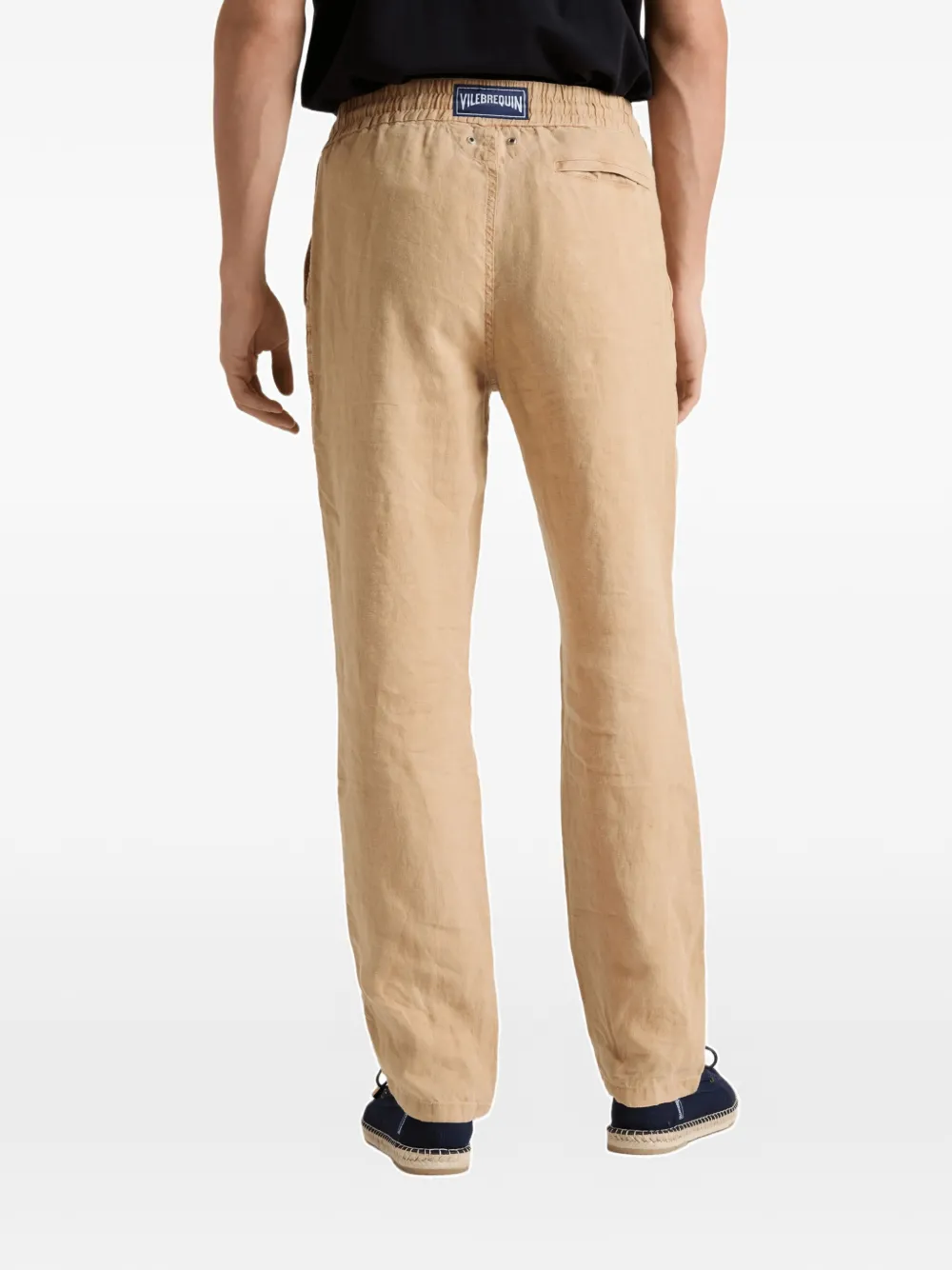 drawstring linen trousers