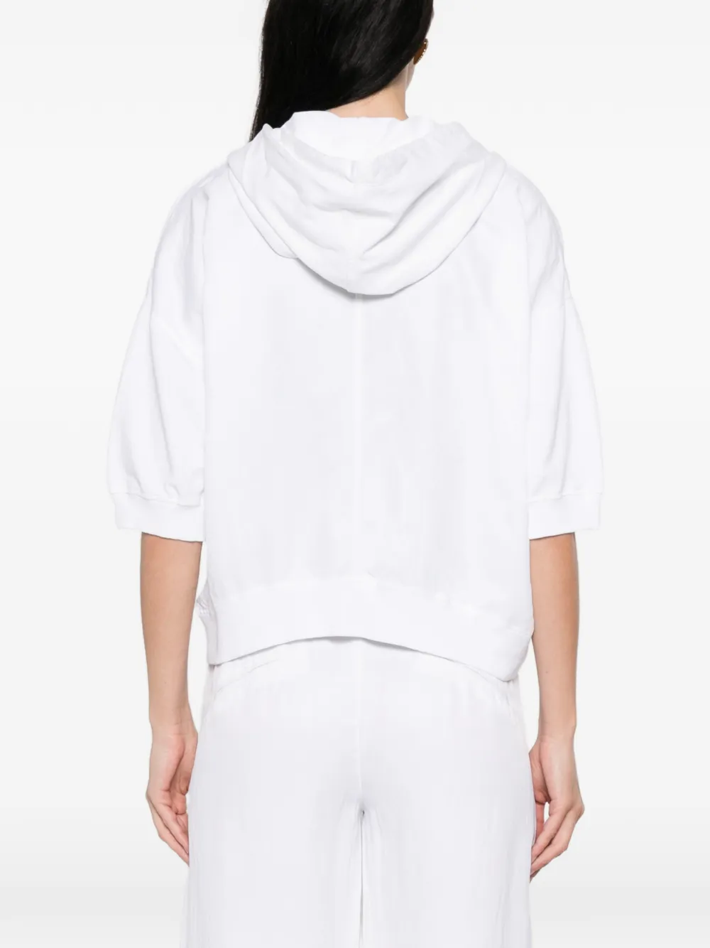 european culture Hoodie met rits Wit