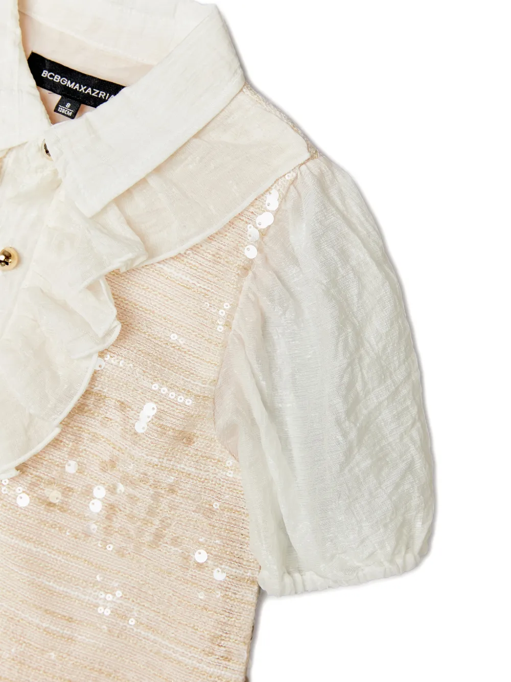 BCBG KIDS Jurk met ruches en pailletten Beige