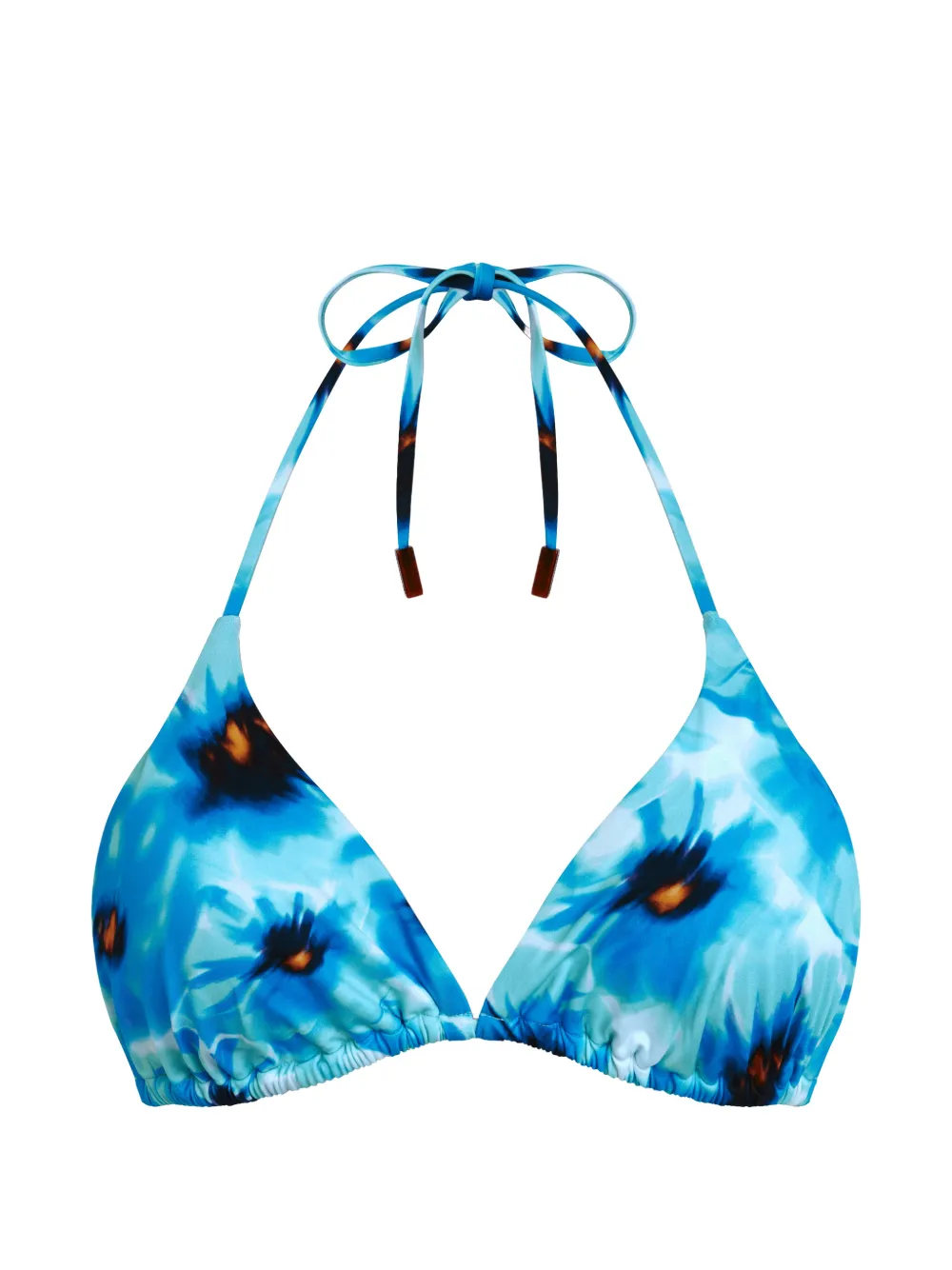 Vilebrequin triangle floral bikini top - Blu