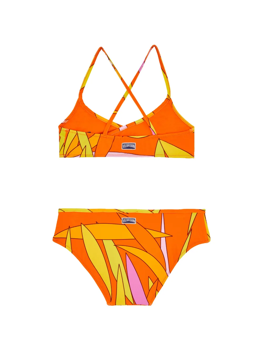  Vilebrequin Kids Geometric-pattern Bikini - Orange 