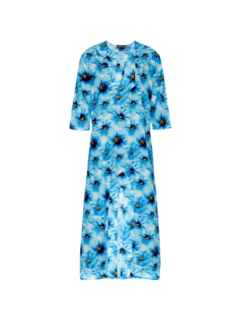Vilebrequin stitched-panel floral Kaftan