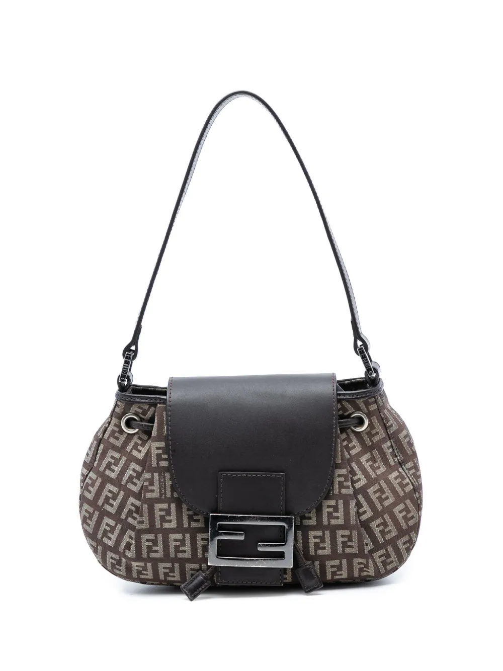 Fendi Pre-Owned 2000-2010 Zucchino Canvas Drawstring shoulder bag - Marrone