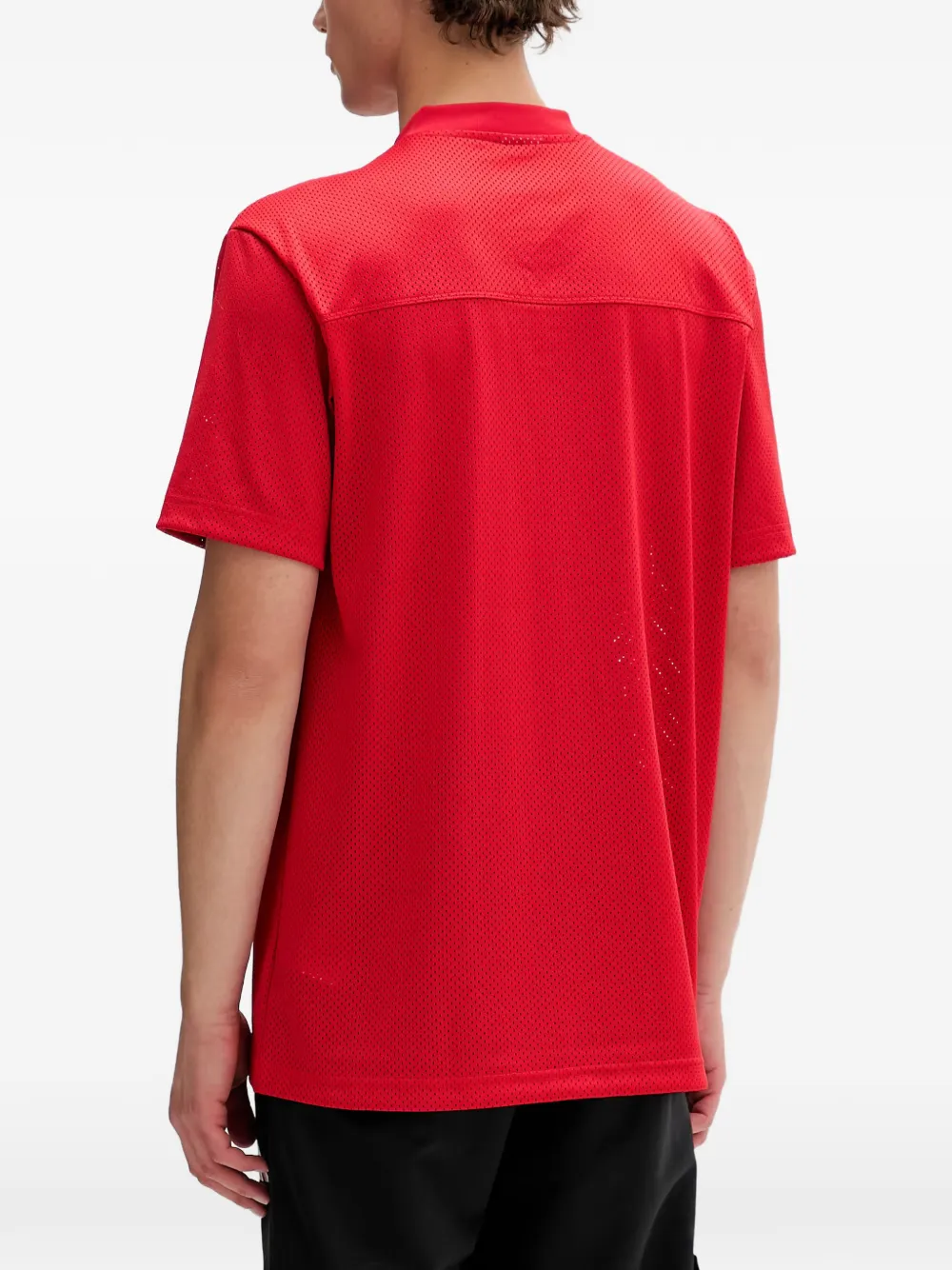 adidas V-neck sports T-shirt Rood