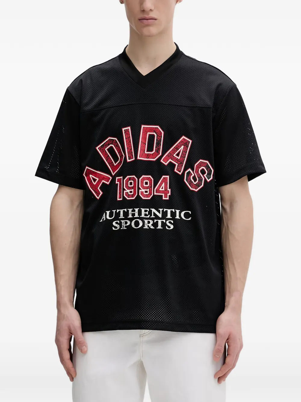 adidas logo-print T-shirt - Nero