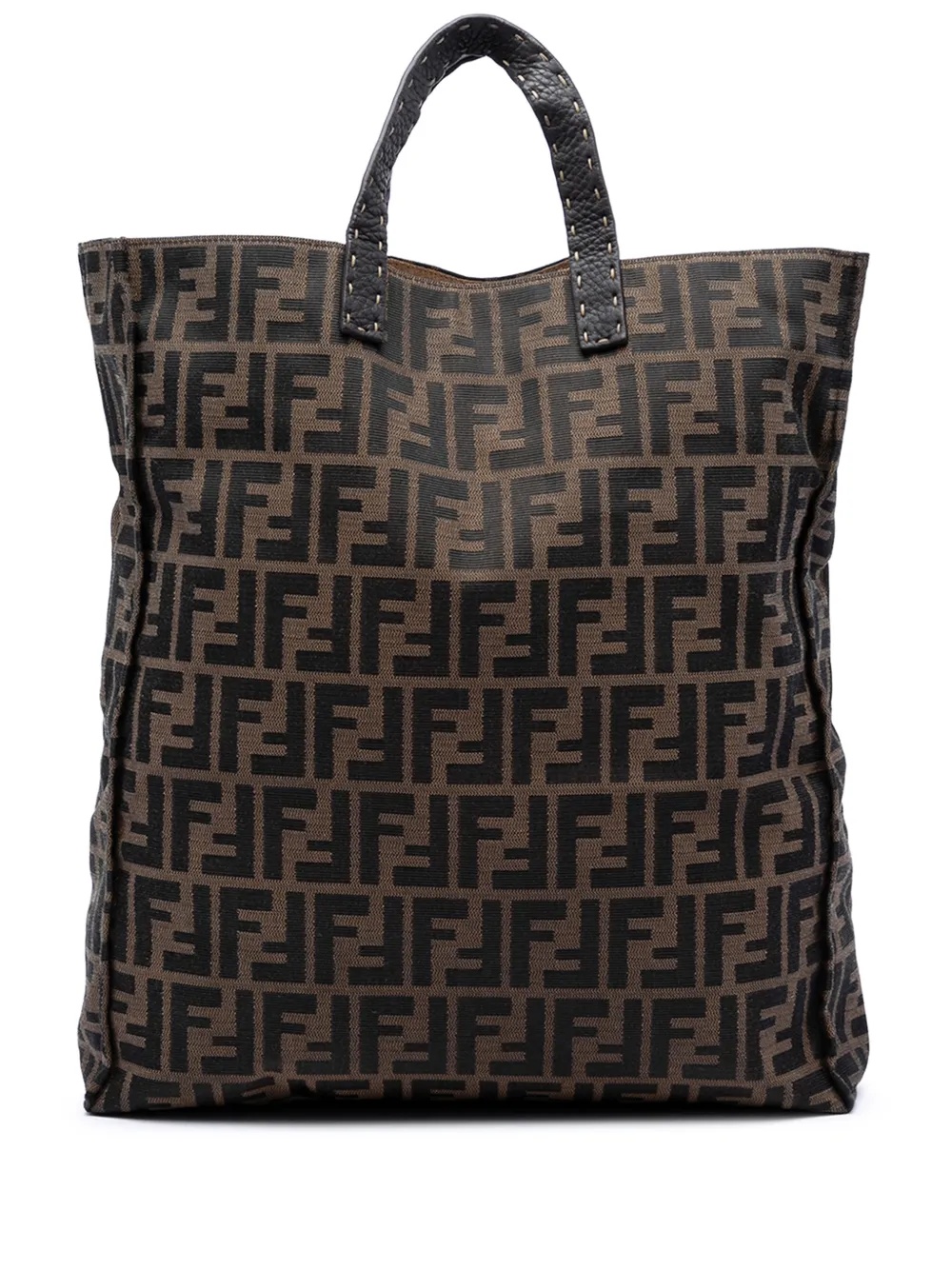 Fendi Pre-Owned 2000-2010 Zucca Canvas Selleria Shopping tote bag - Braun