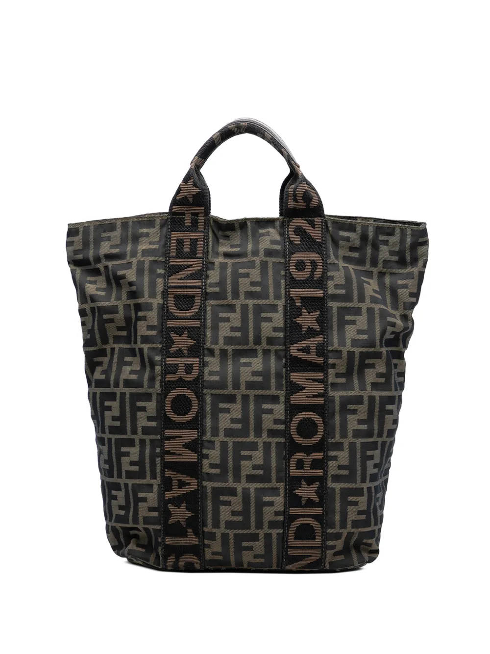 Fendi Pre-Owned 2000-2010 Zucca Canvas Roma 1925 Shopping tote bag - Marrone